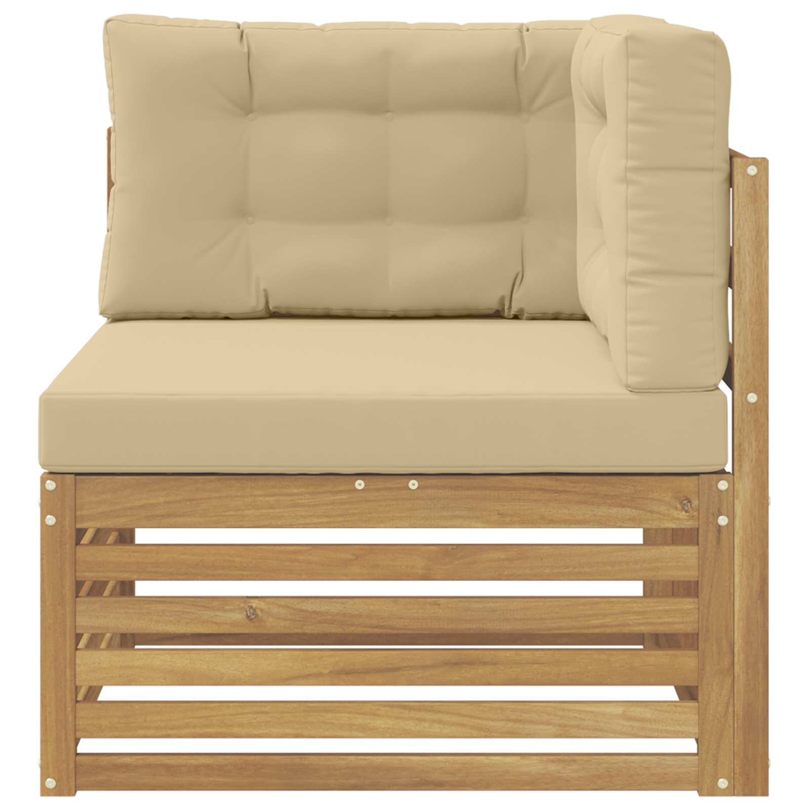 vidaXL Sofa narożna na zewnątrz Lite Drewno Akacji Biały