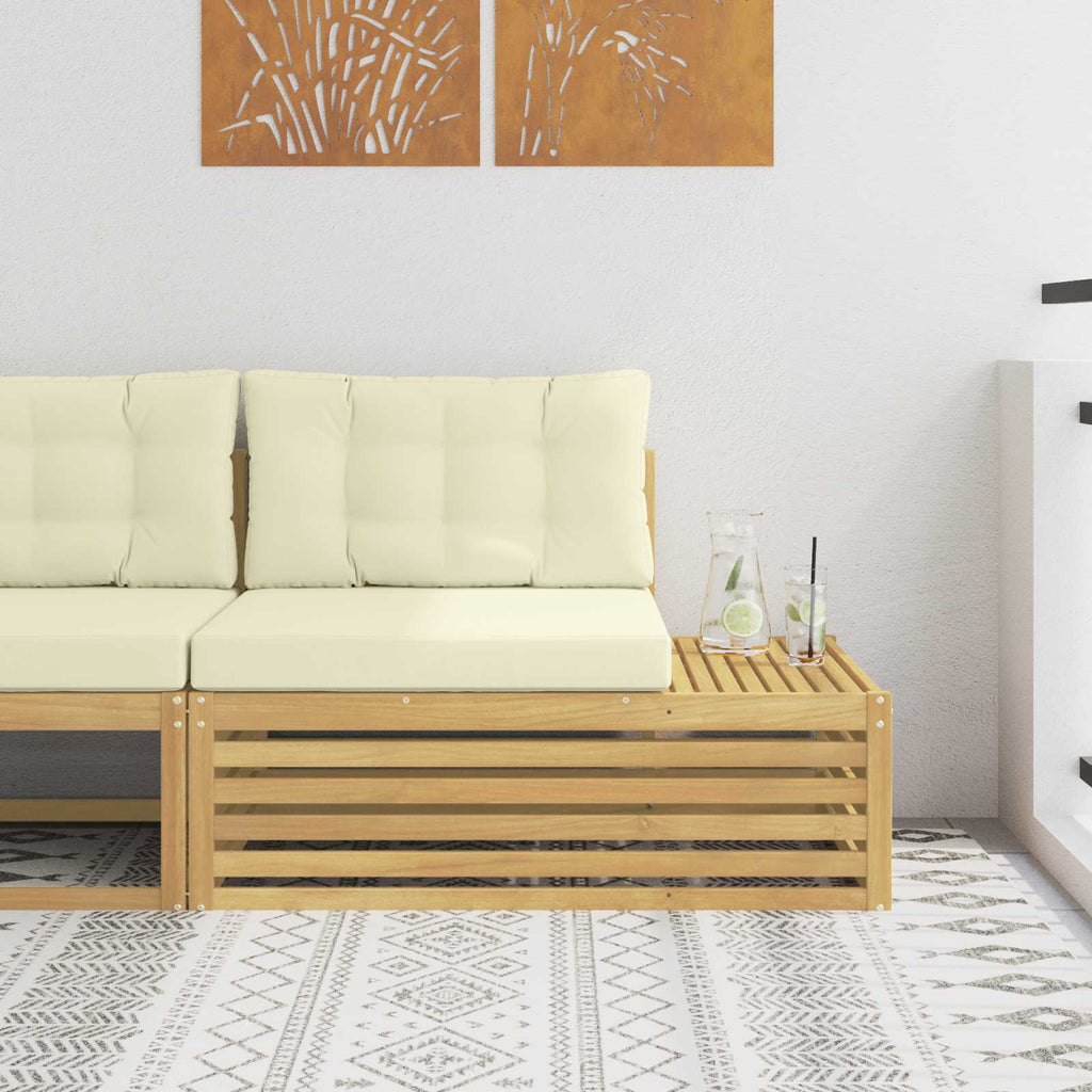 vidaXL Sofa końcowa na zewnątrz z poduszką Biały 115 x 83 x 73 cm