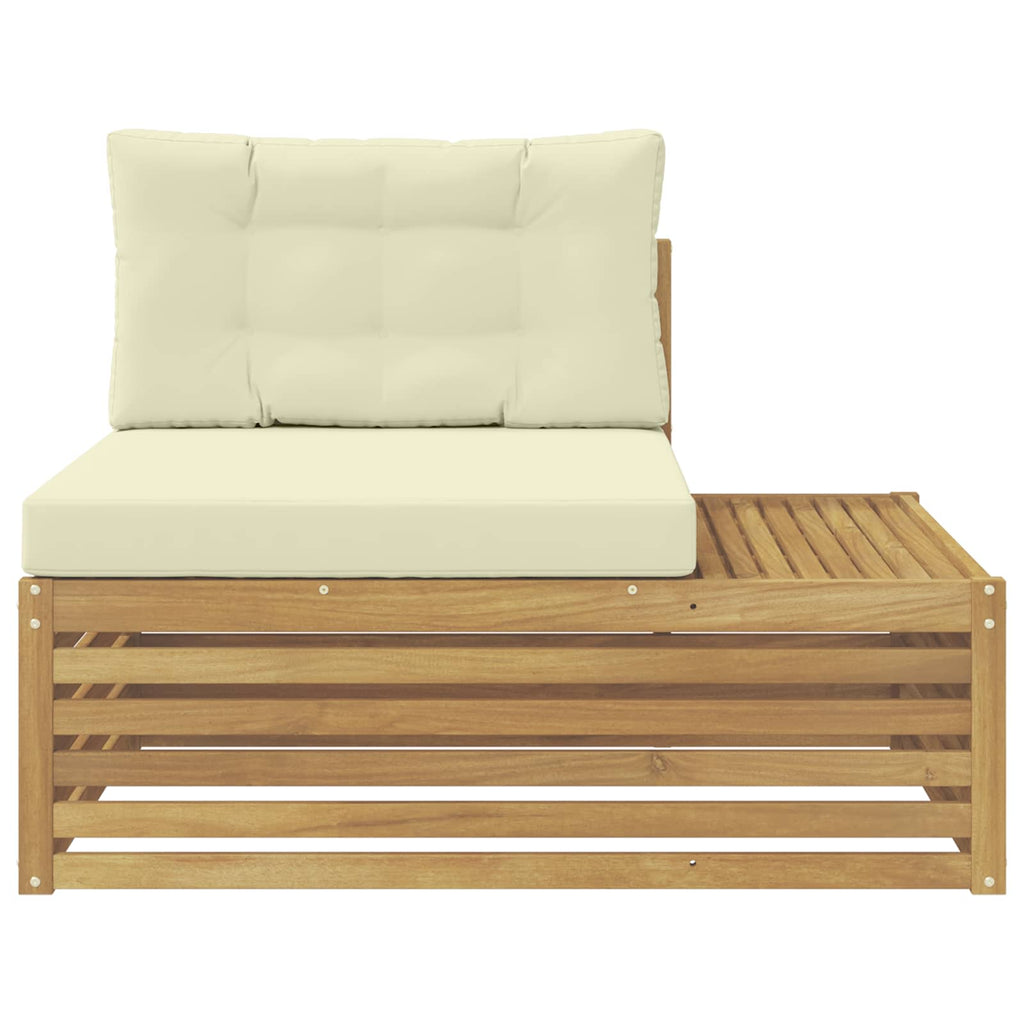 vidaXL Sofa końcowa na zewnątrz z poduszką Biały 115 x 83 x 73 cm