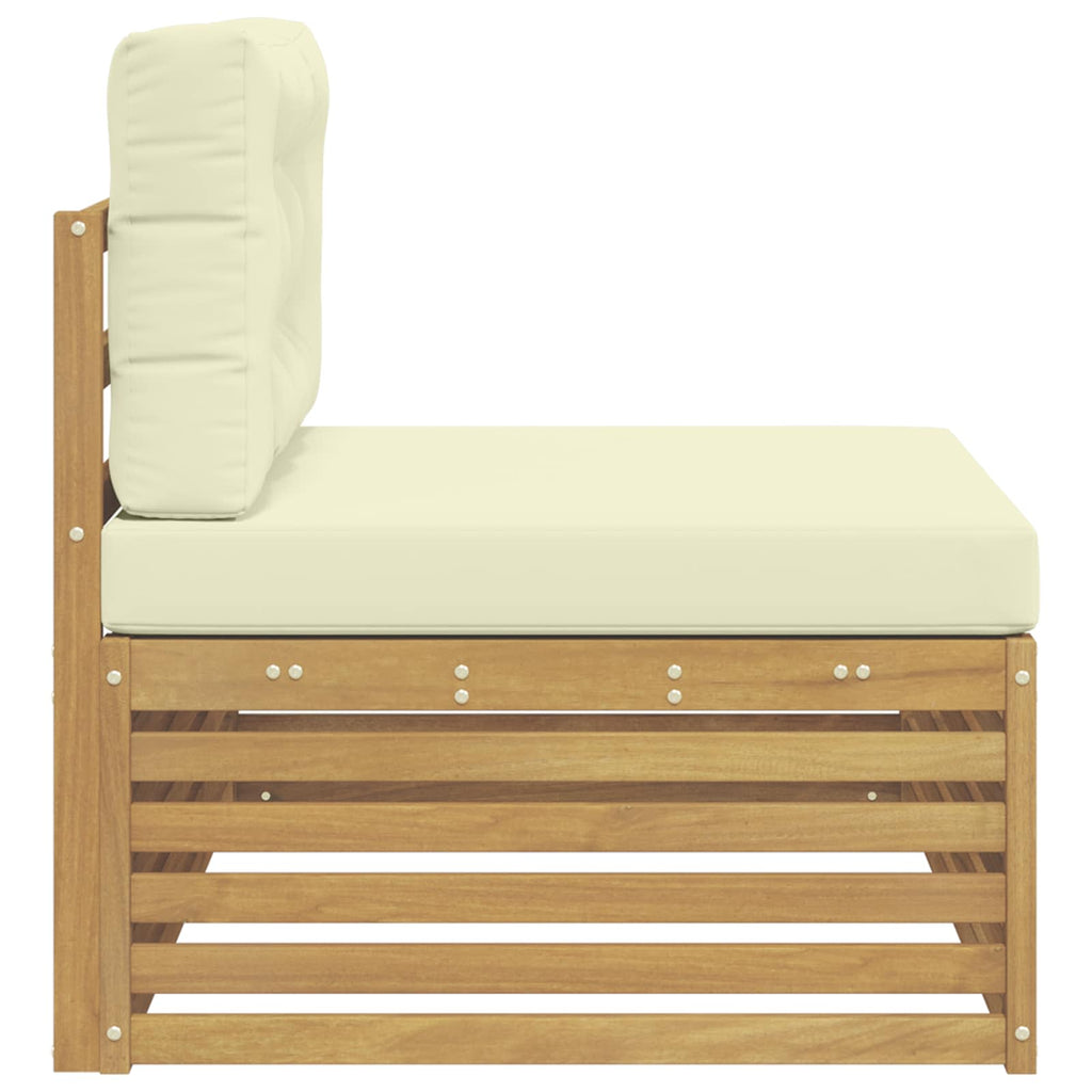 vidaXL Sofa końcowa na zewnątrz z poduszką Biały 115 x 83 x 73 cm