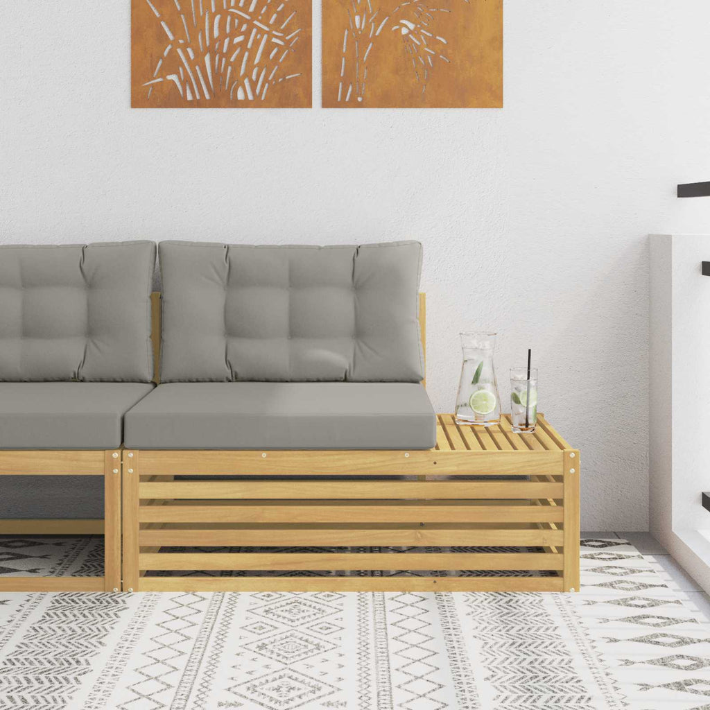 vidaXL Sofa końcowa na zewnątrz z poduszką Biały 115 x 83 x 73 cm