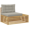 vidaXL Sofa końcowa na zewnątrz z poduszką Biały 115 x 83 x 73 cm