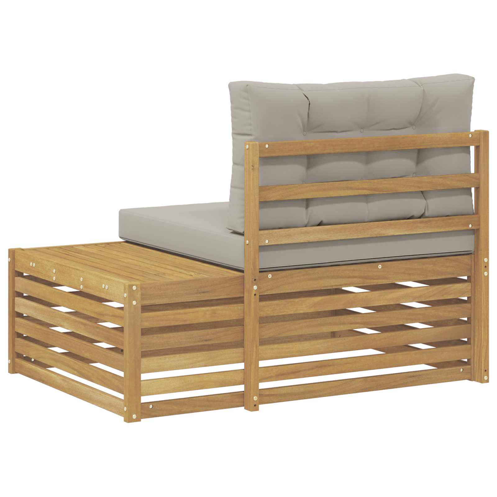 vidaXL Sofa końcowa na zewnątrz z poduszką Biały 115 x 83 x 73 cm