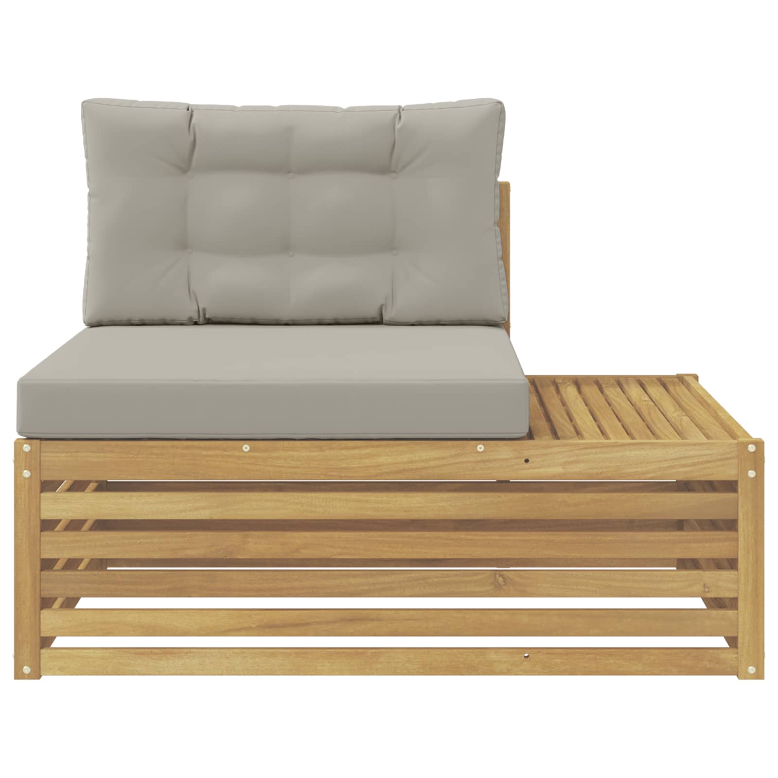 vidaXL Sofa końcowa na zewnątrz z poduszką Biały 115 x 83 x 73 cm
