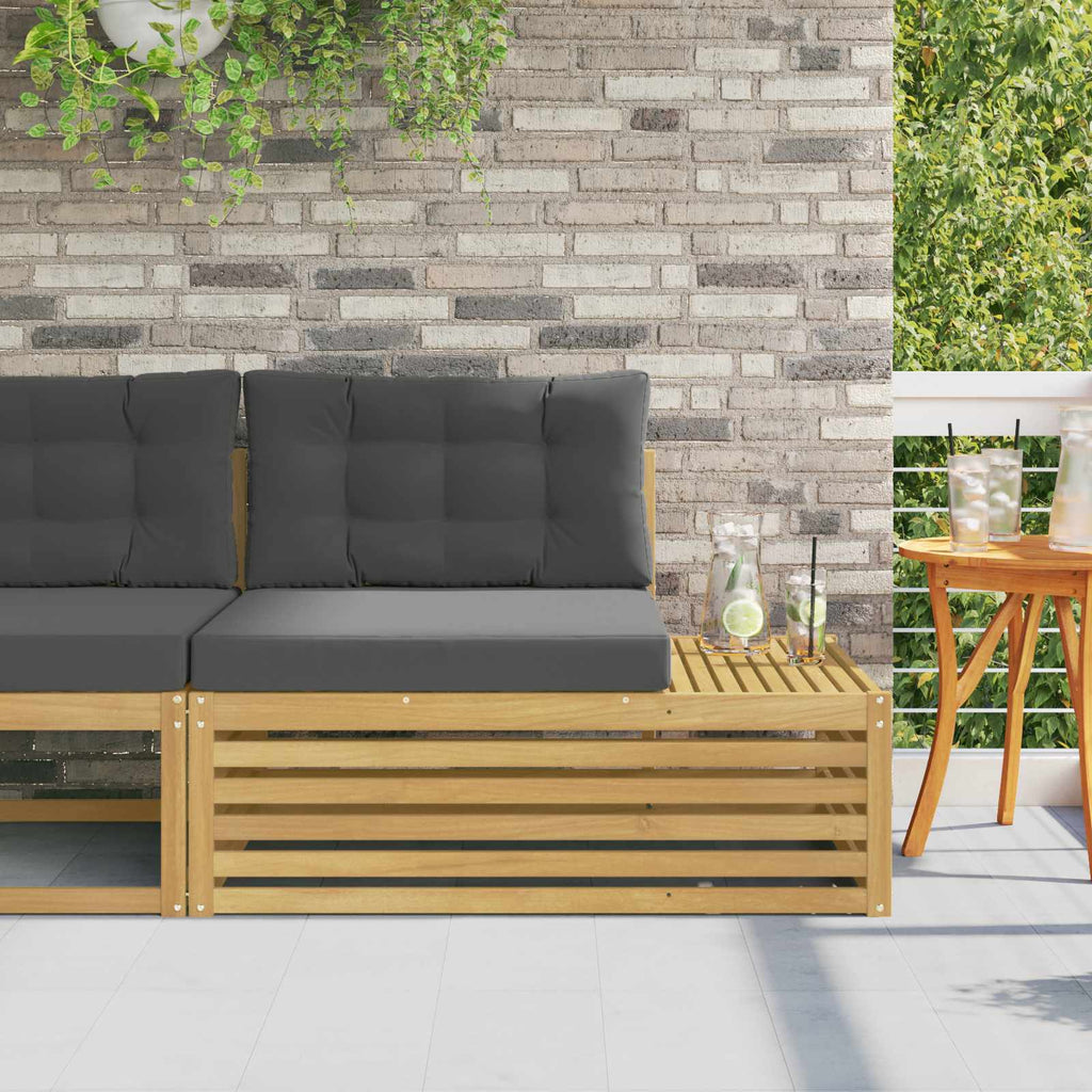 vidaXL Sofa końcowa na zewnątrz z poduszką Biały 115 x 83 x 73 cm