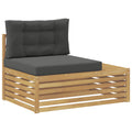 vidaXL Sofa końcowa na zewnątrz z poduszką Biały 115 x 83 x 73 cm