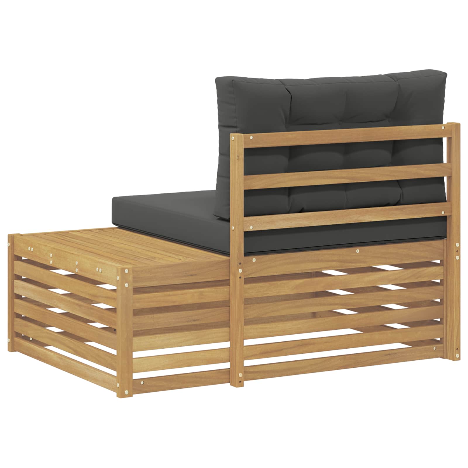 vidaXL Sofa końcowa na zewnątrz z poduszką Biały 115 x 83 x 73 cm