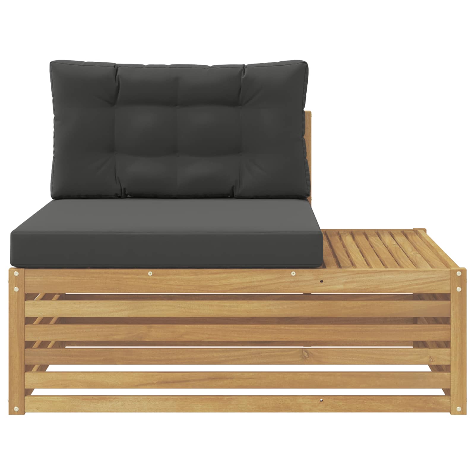 vidaXL Sofa końcowa na zewnątrz z poduszką Biały 115 x 83 x 73 cm