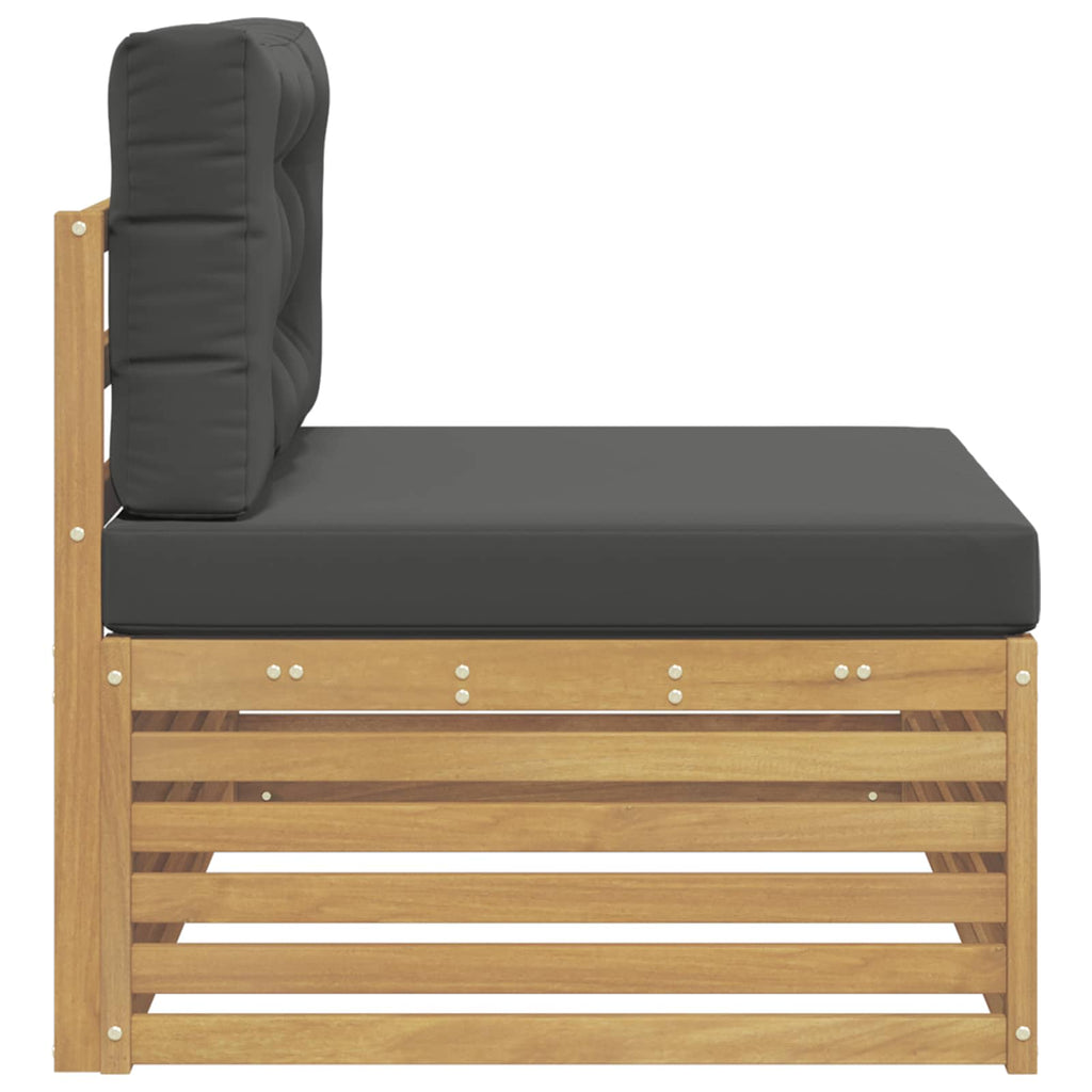 vidaXL Sofa końcowa na zewnątrz z poduszką Biały 115 x 83 x 73 cm
