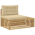 vidaXL Sofa końcowa na zewnątrz z poduszką Biały 115 x 83 x 73 cm