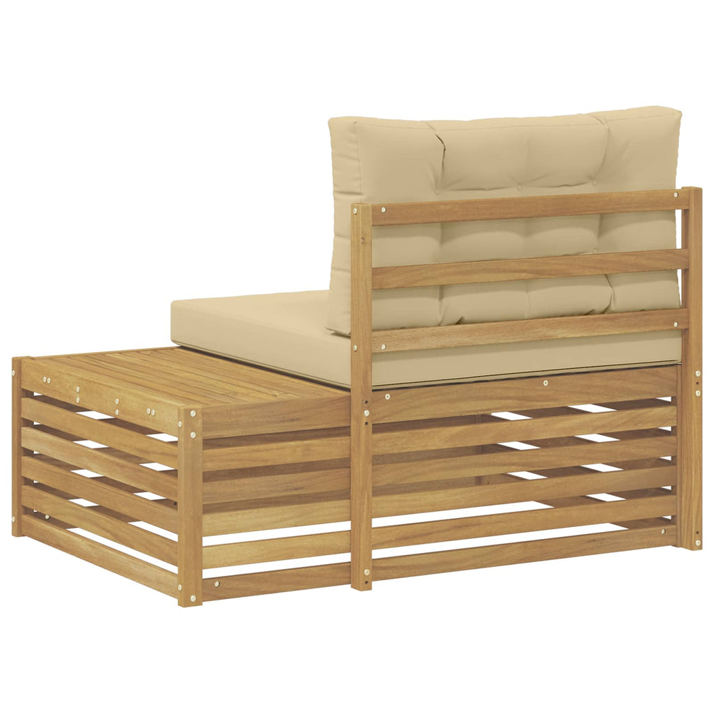 vidaXL Sofa końcowa na zewnątrz z poduszką Biały 115 x 83 x 73 cm