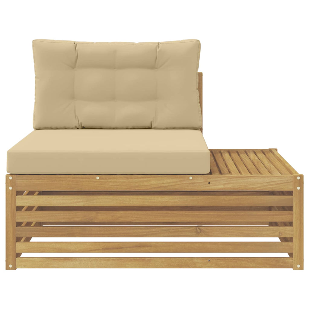 vidaXL Sofa końcowa na zewnątrz z poduszką Biały 115 x 83 x 73 cm