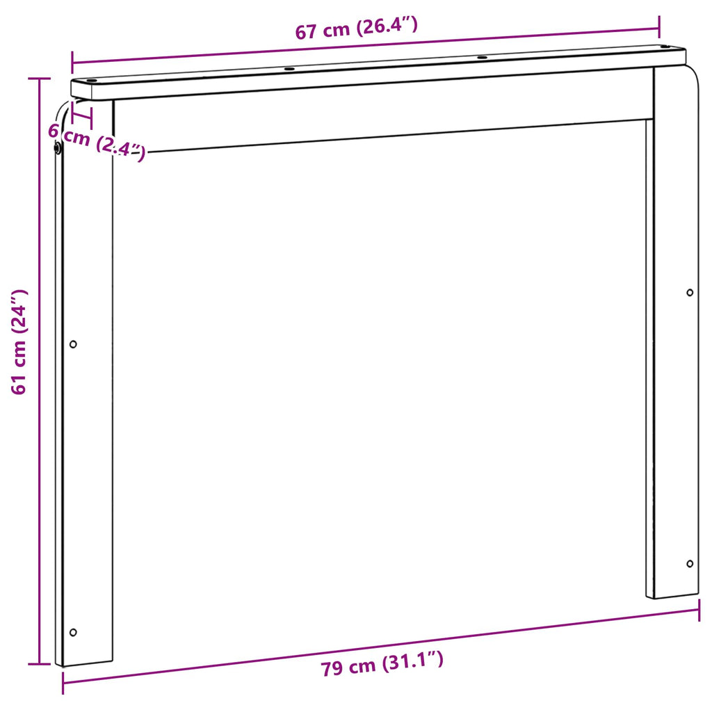 vidaXL Moduł podłokietników 2 pcs Biały 79 x 6 x 61 cm