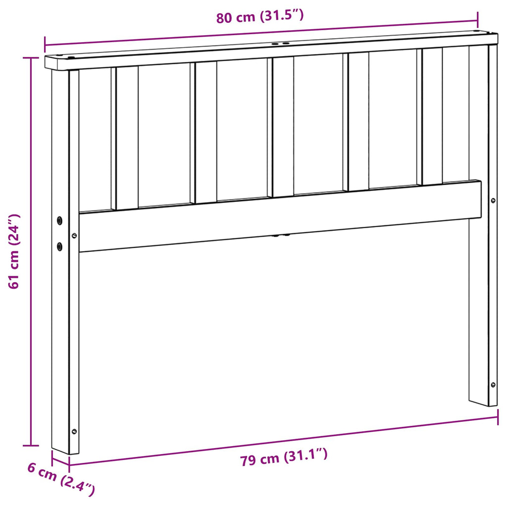 vidaXL Moduł podłokietników 2 pcs Biały 80 x 6 x 61 cm