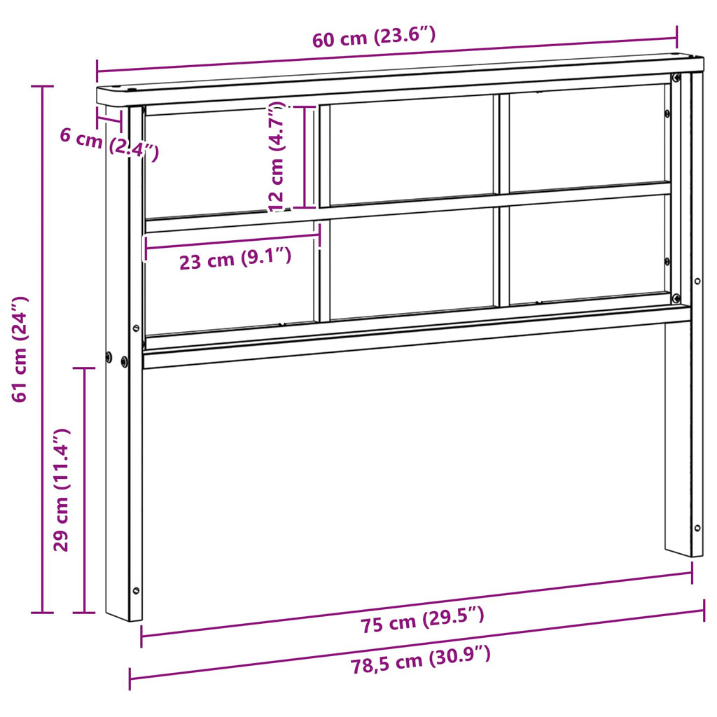 vidaXL Moduł podłokietników 2 pcs Biały 80 x 6 x 61 cm