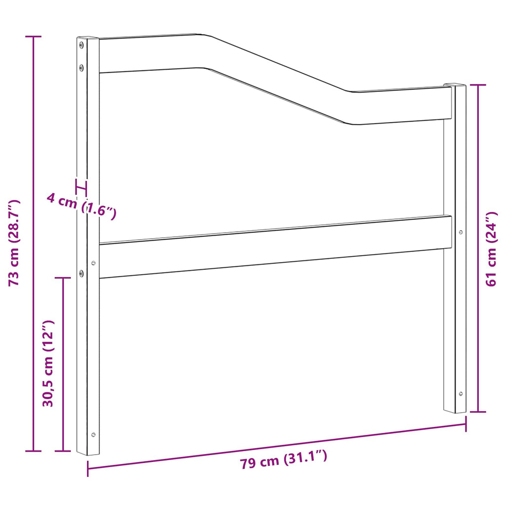 vidaXL Moduł podłokietników 2 pcs Biały 79 x 4 x 73 cm