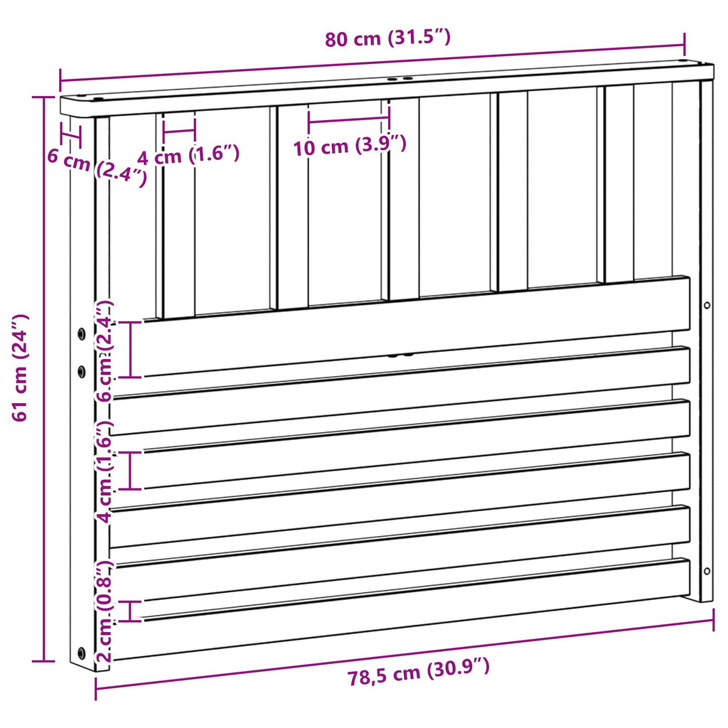 vidaXL Moduł podłokietników 2 pcs Biały 80 x 6 x 61 cm