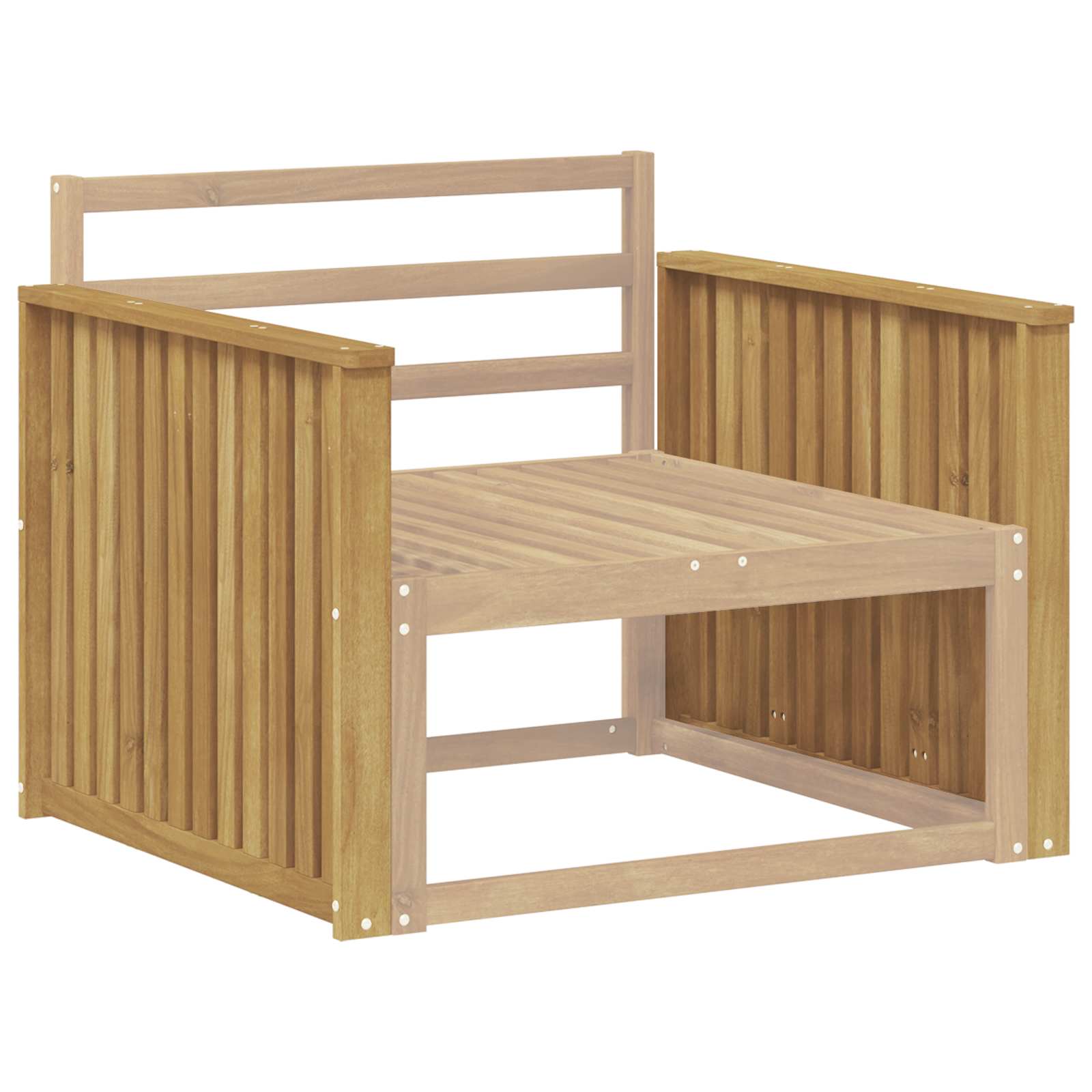 vidaXL Moduł podłokietników 2 pcs Biały 80 x 6 x 61 cm