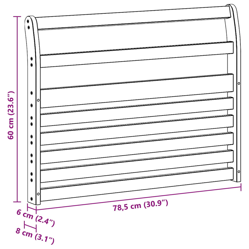 vidaXL Moduł podłokietników 2 pcs Biały 78,5 x 8,5 x 60 cm