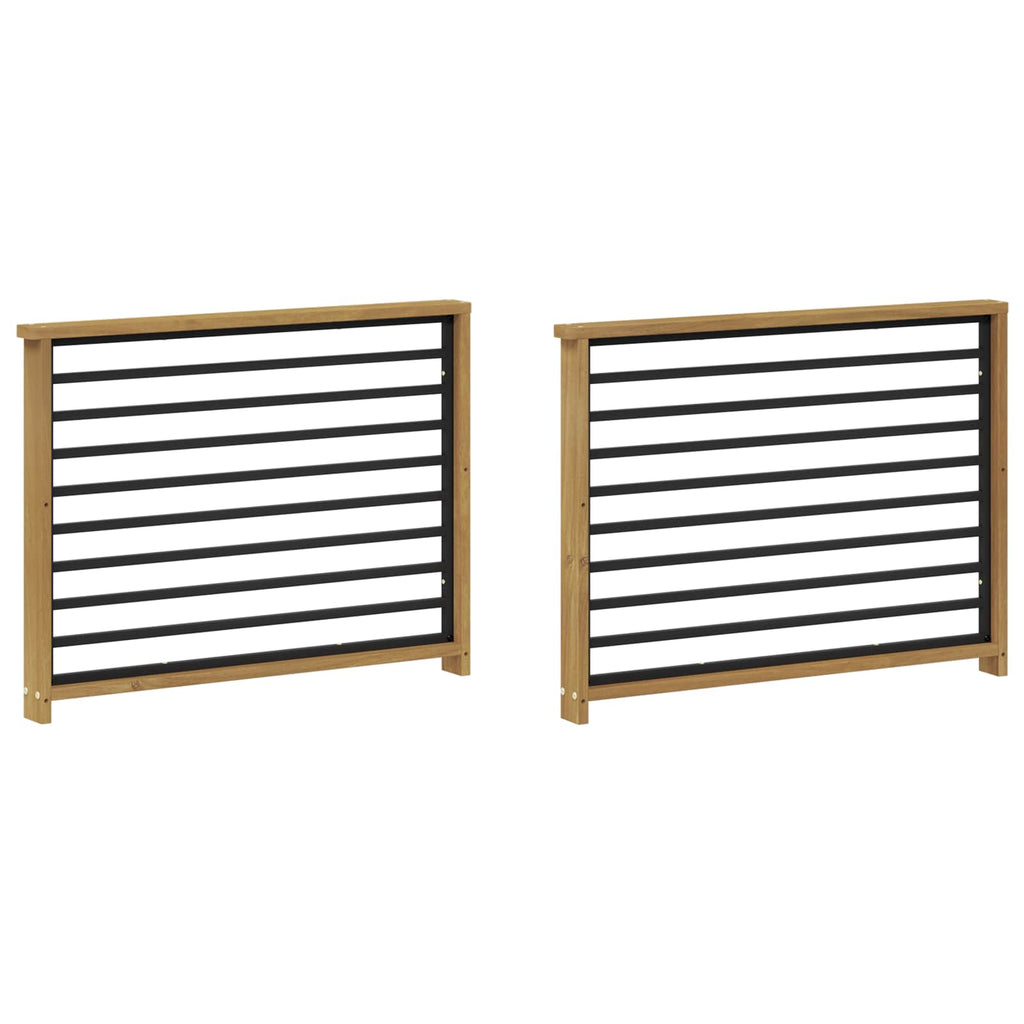 vidaXL Moduł podłokietników 2 pcs Biały 80 x 6 x 61 cm