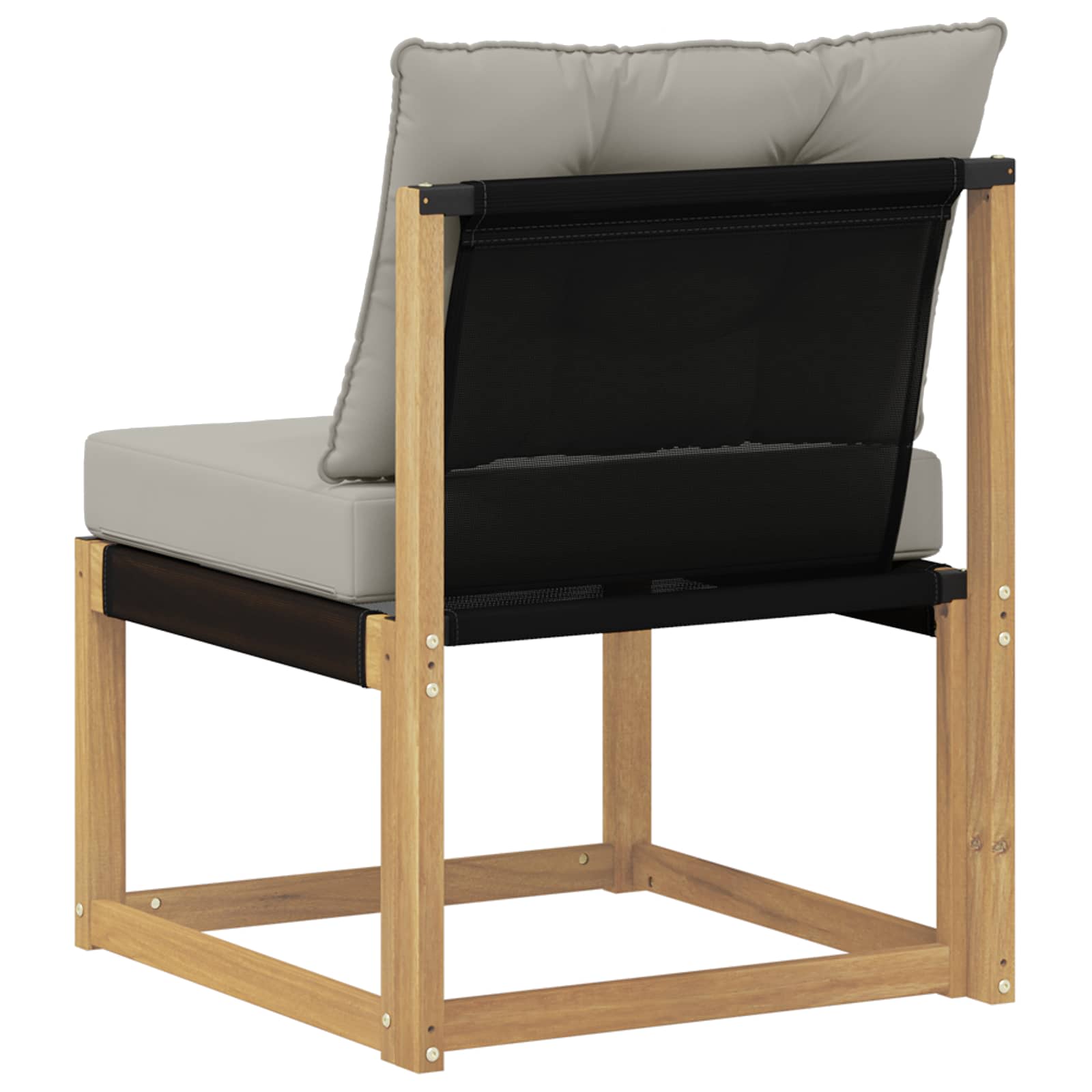 vidaXL Środkowa sofa ogrodowa Lite drewno akacjowe i tkanina tekstylna