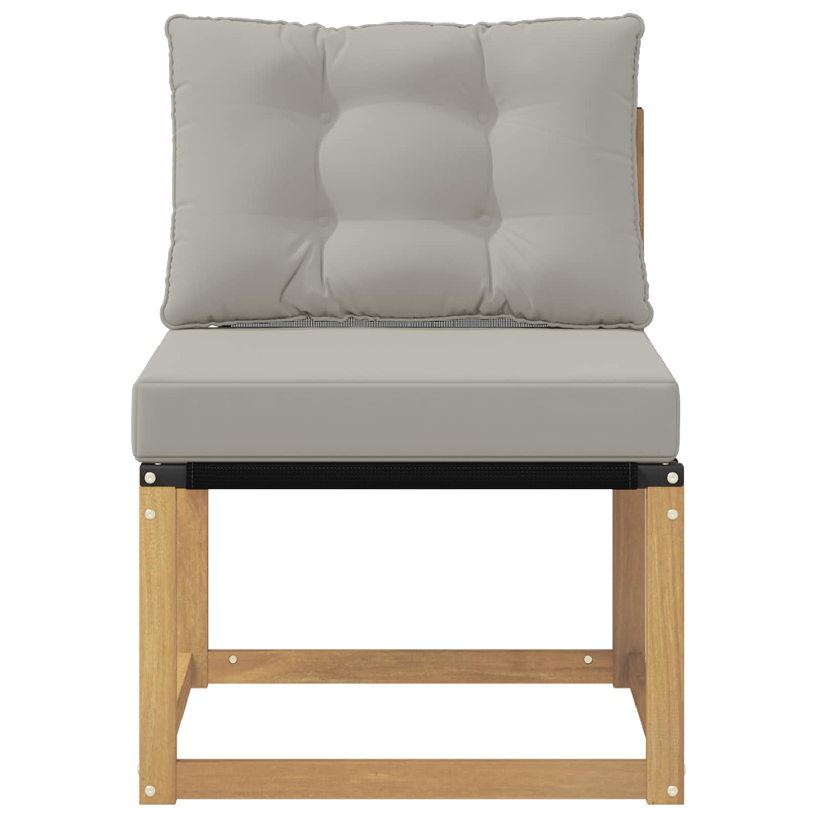 vidaXL Środkowa sofa ogrodowa Lite drewno akacjowe i tkanina tekstylna