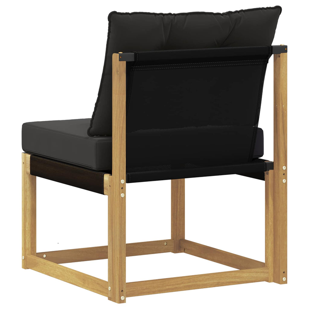 vidaXL Środkowa sofa ogrodowa Lite drewno akacjowe i tkanina tekstylna