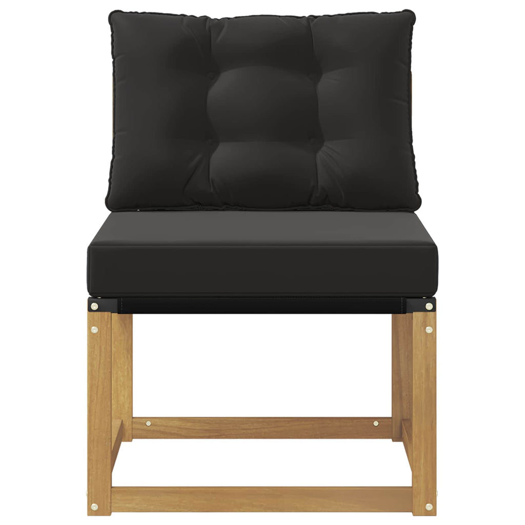vidaXL Środkowa sofa ogrodowa Lite drewno akacjowe i tkanina tekstylna