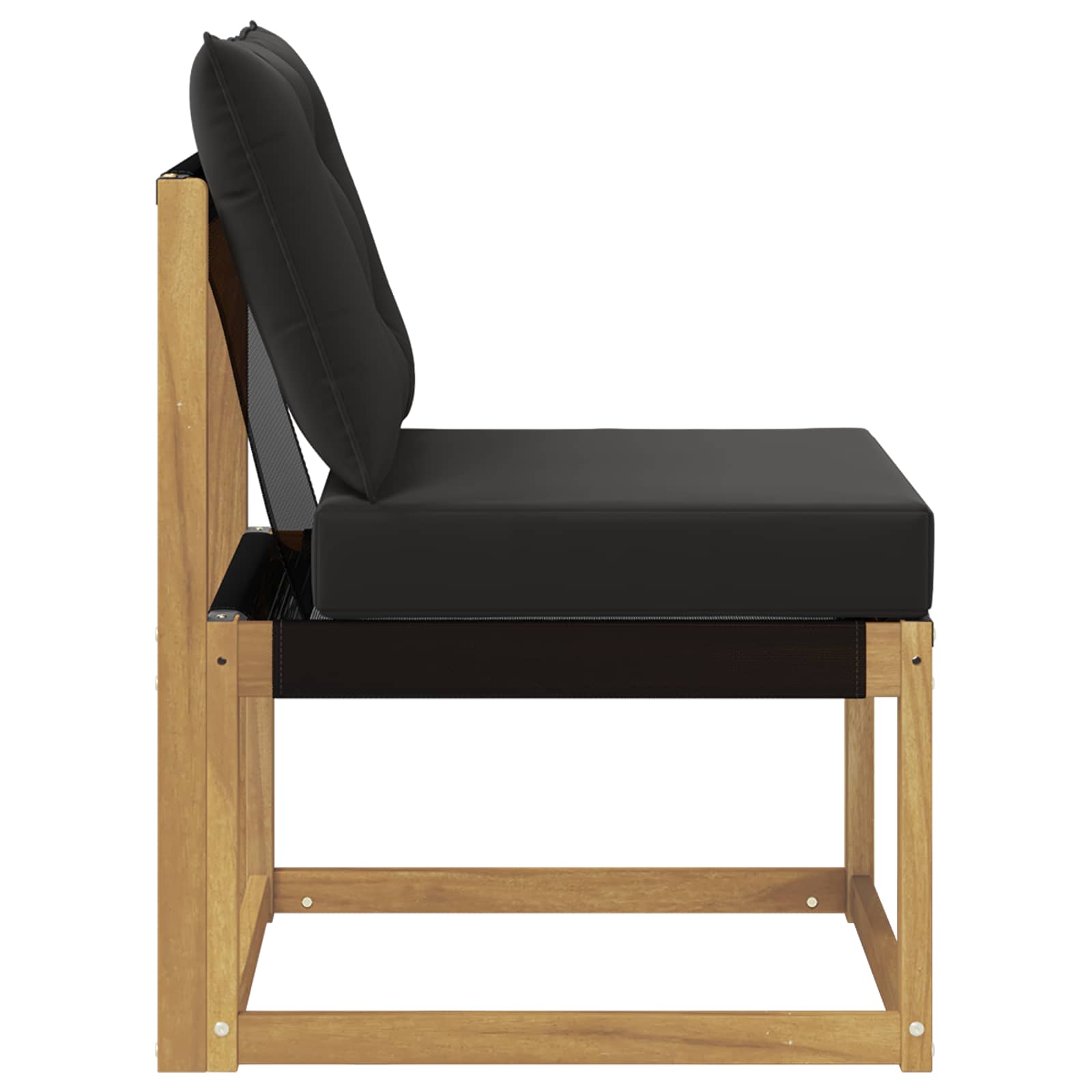 vidaXL Środkowa sofa ogrodowa Lite drewno akacjowe i tkanina tekstylna