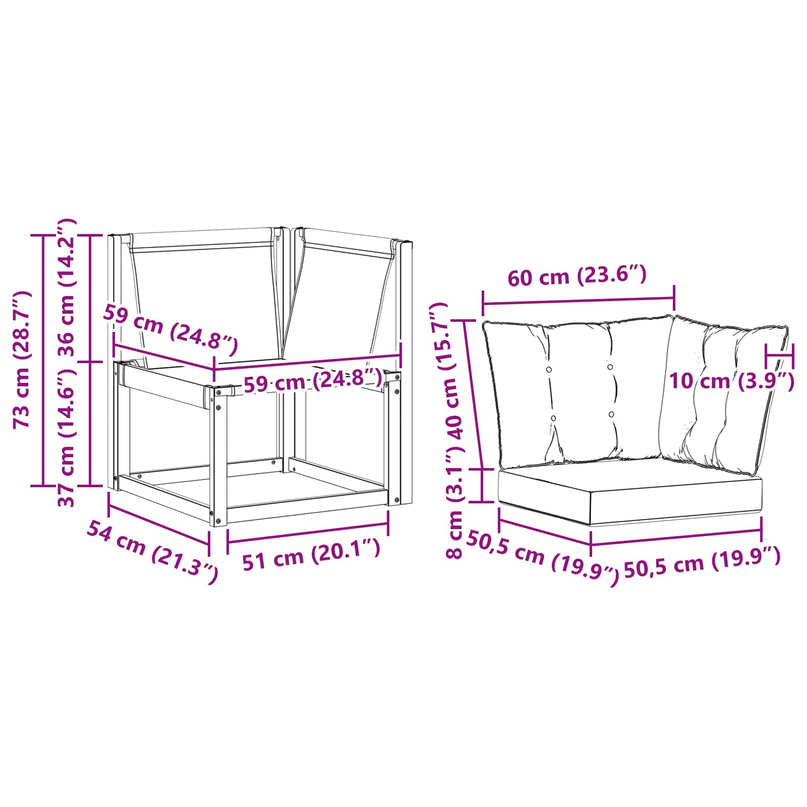 vidaXL Sofa narożna na zewnątrz