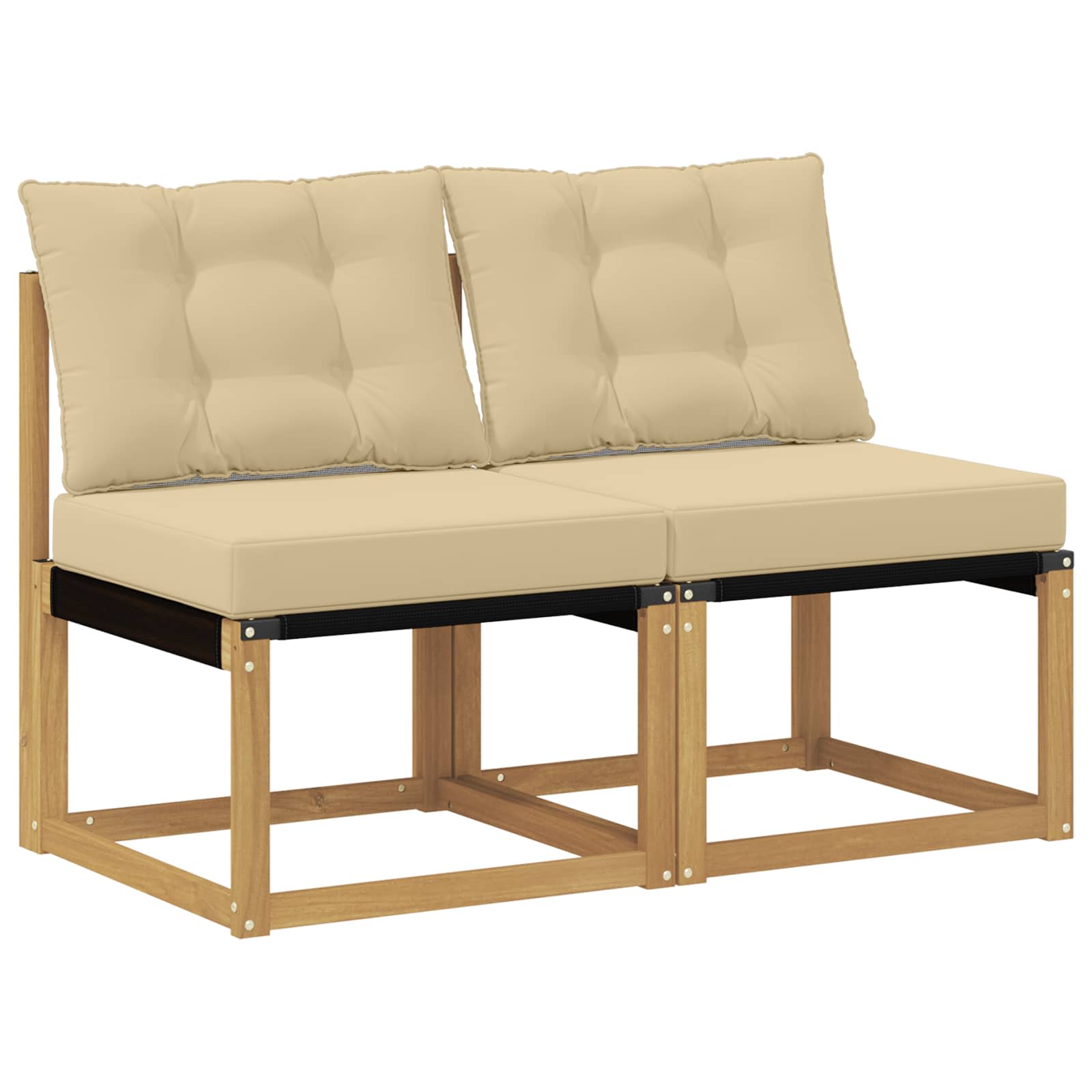 vidaXL 2 Sztuka Środkowa sofa ogrodowa