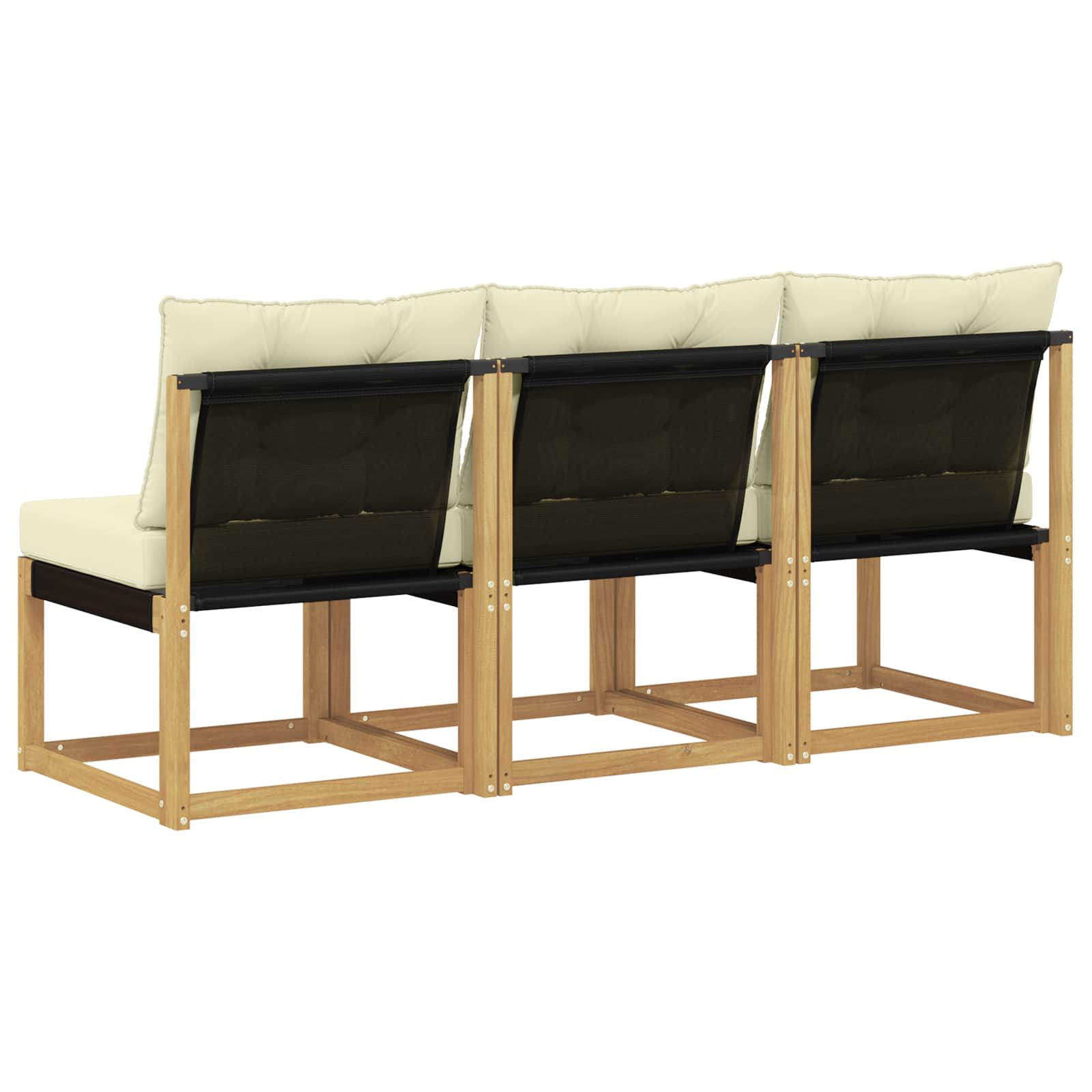 vidaXL 3 Sztuka Środkowa sofa ogrodowa