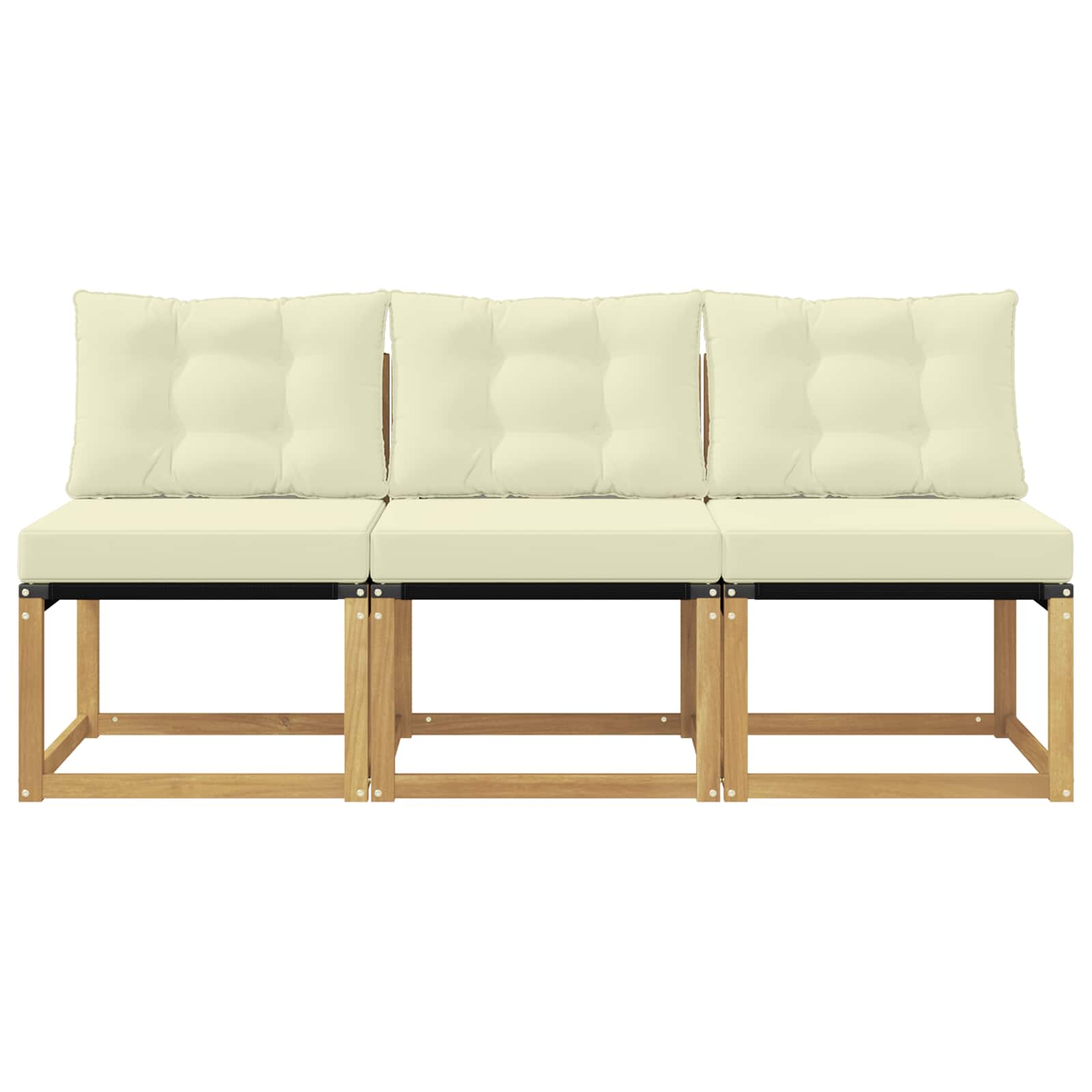 vidaXL 3 Sztuka Środkowa sofa ogrodowa