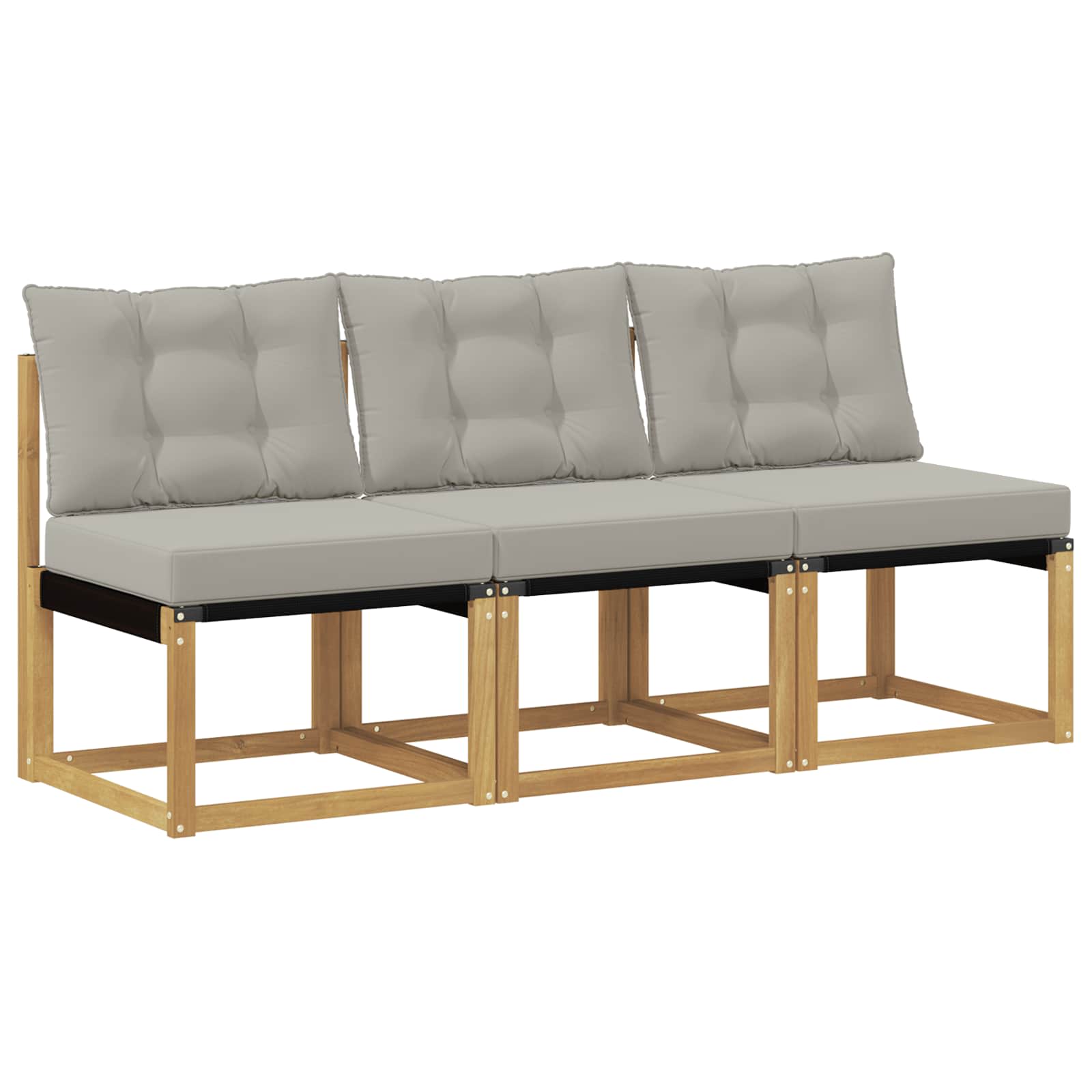 vidaXL 3 Sztuka Środkowa sofa ogrodowa