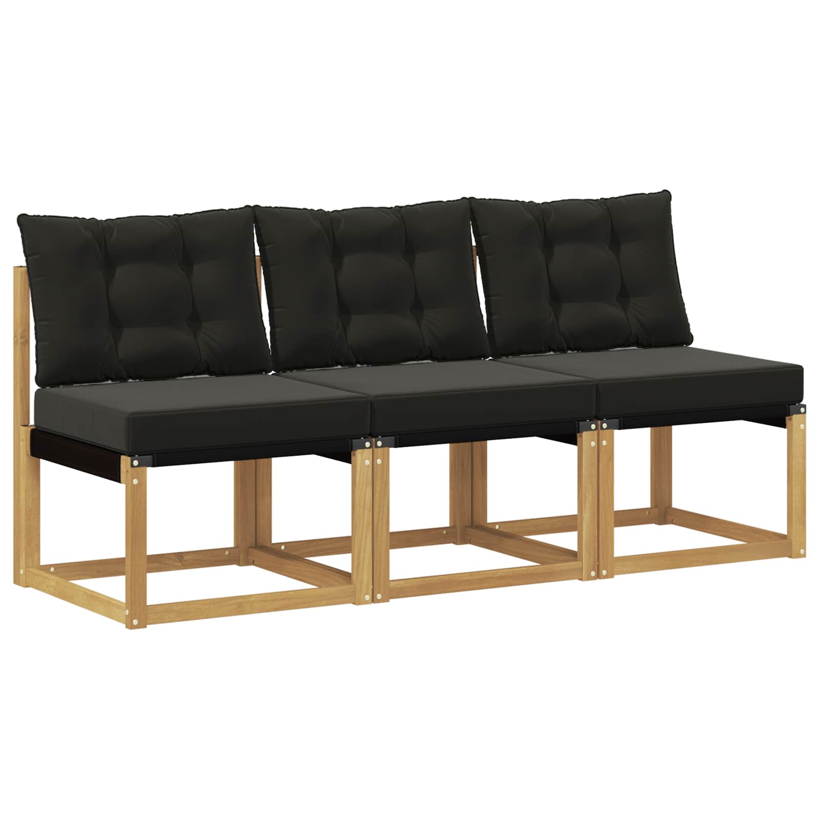 vidaXL 3 Sztuka Środkowa sofa ogrodowa
