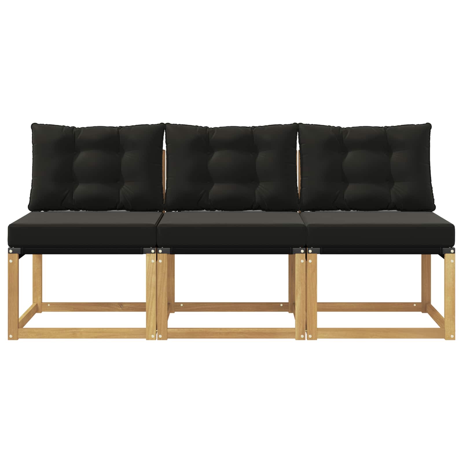 vidaXL 3 Sztuka Środkowa sofa ogrodowa