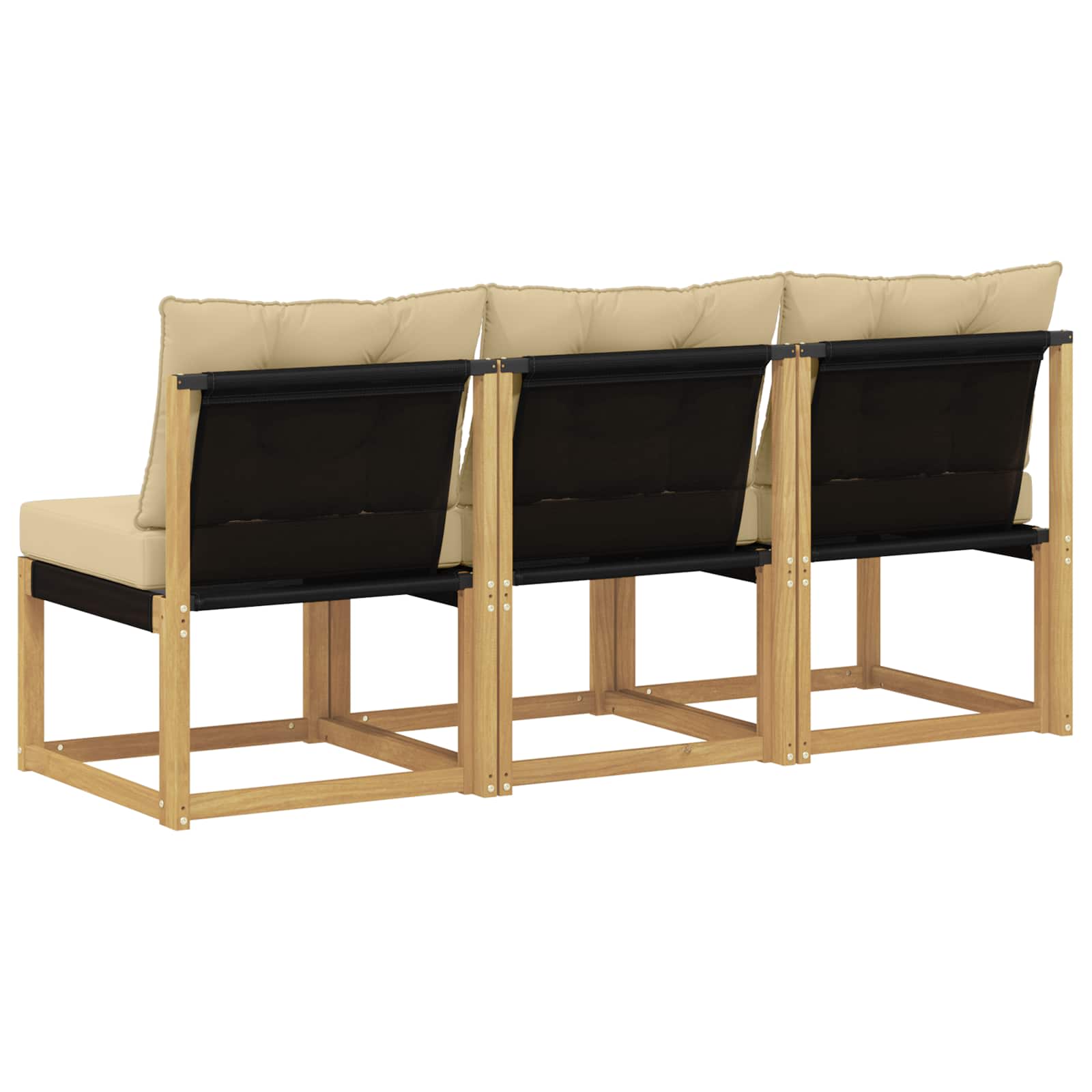 vidaXL 3 Sztuka Środkowa sofa ogrodowa