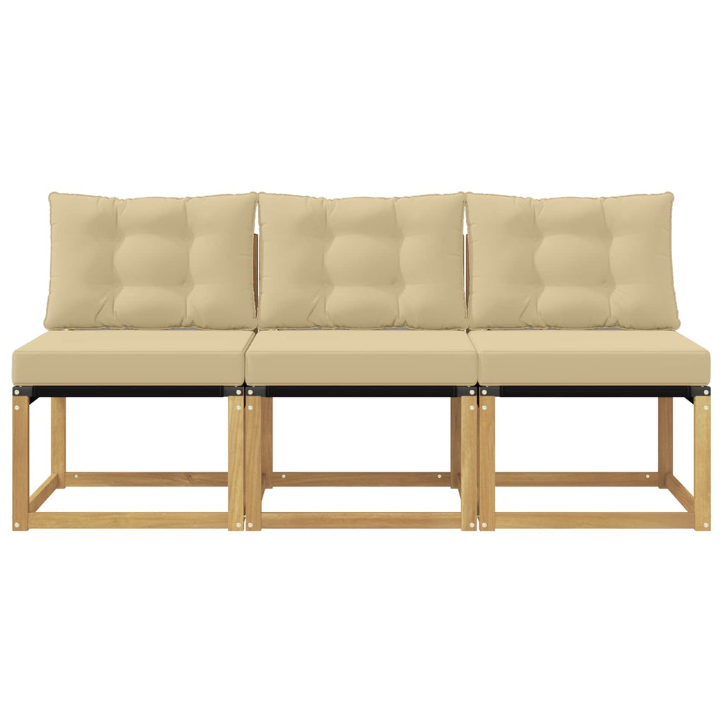 vidaXL 3 Sztuka Środkowa sofa ogrodowa