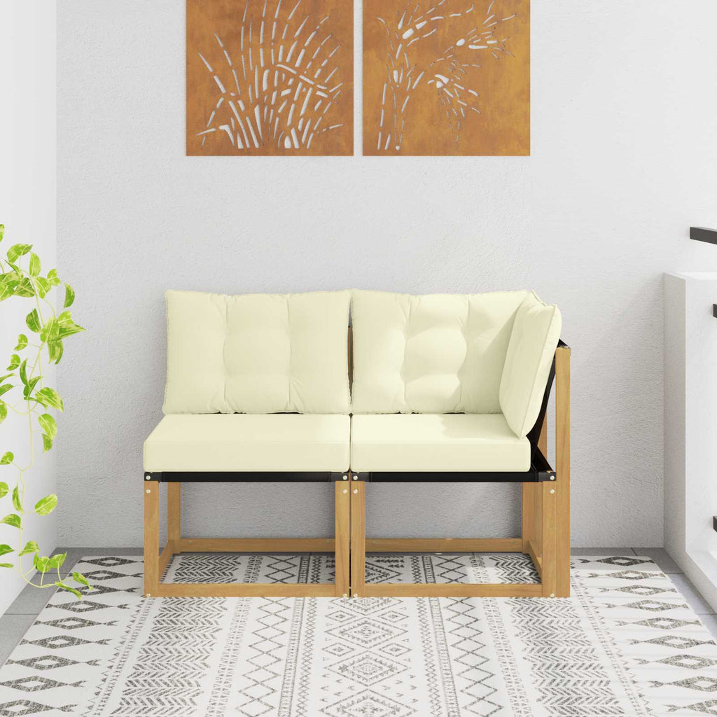 vidaXL Modułowa sofa na zewnątrz z poduszką 2 Sztuka Biały