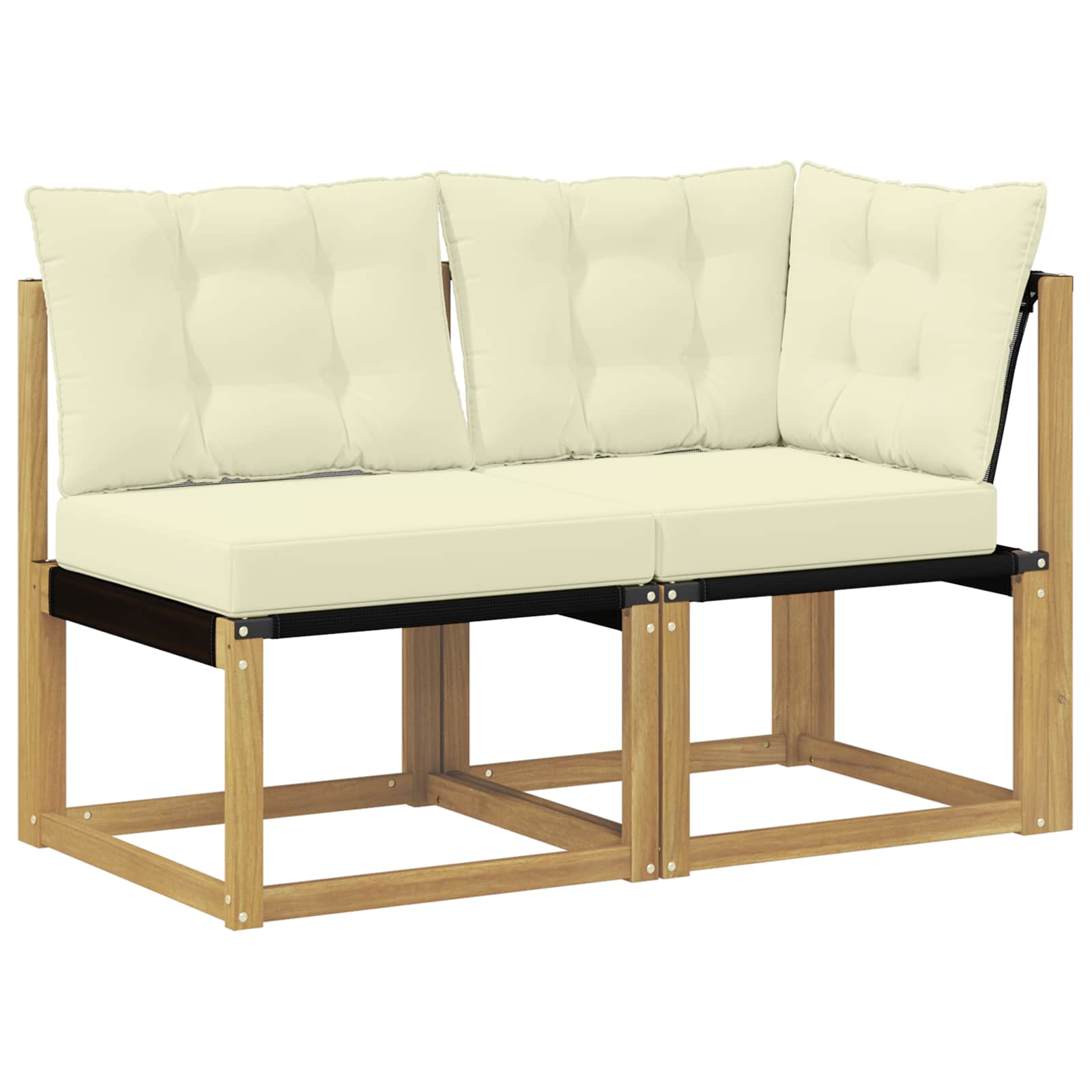 vidaXL Modułowa sofa na zewnątrz z poduszką 2 Sztuka Biały