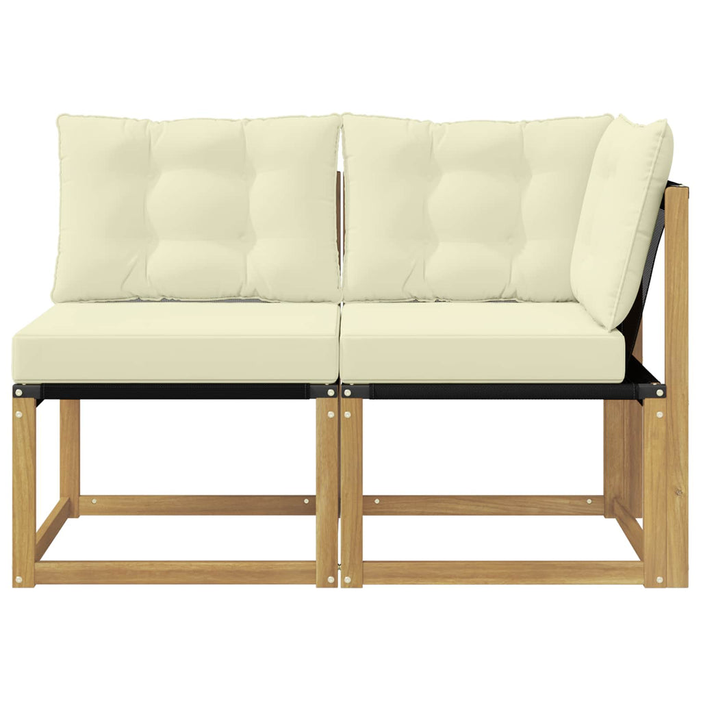 vidaXL Modułowa sofa na zewnątrz z poduszką 2 Sztuka Biały