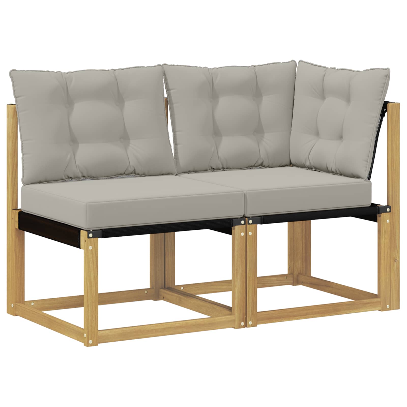 vidaXL Modułowa sofa na zewnątrz z poduszką 2 Sztuka Biały
