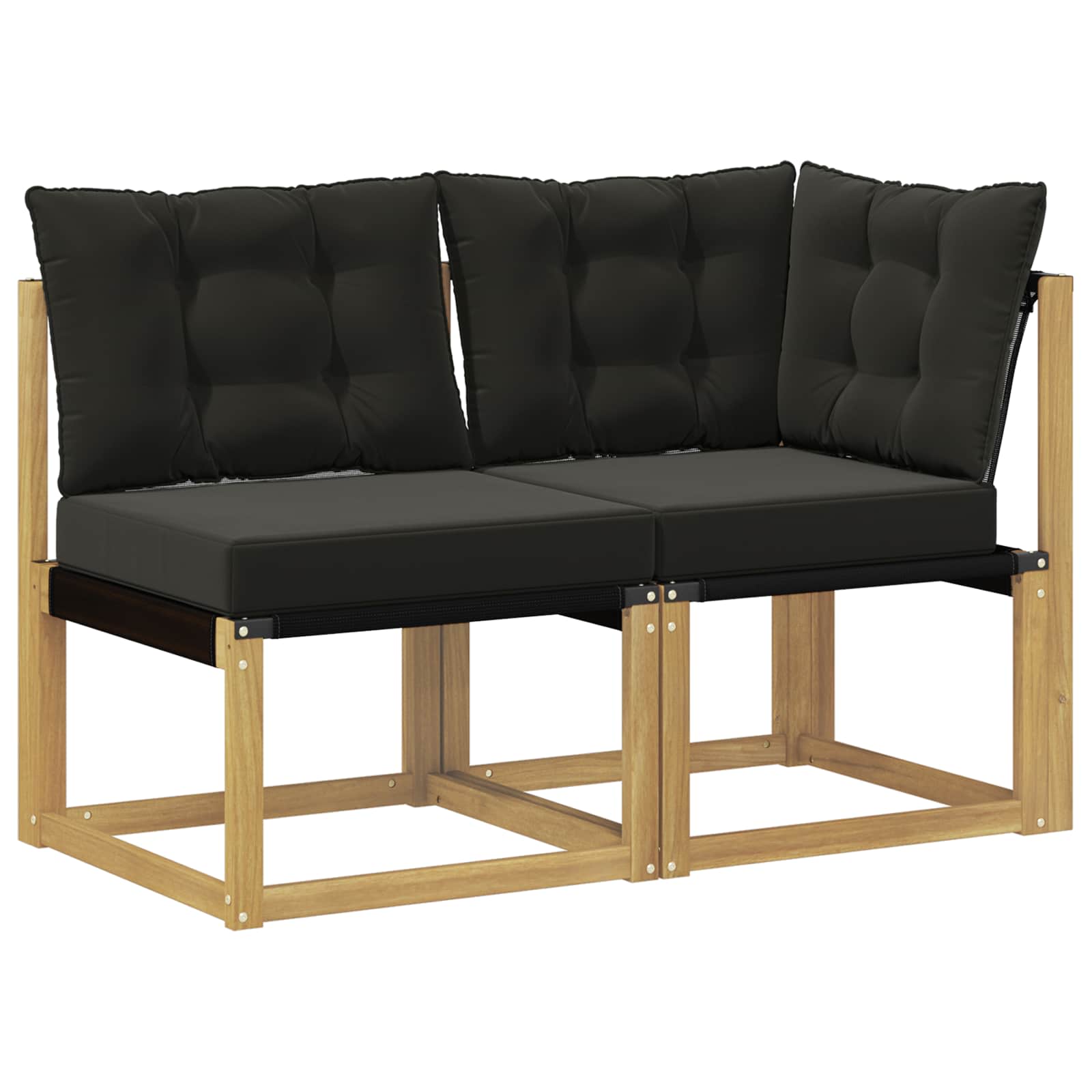 vidaXL Modułowa sofa na zewnątrz z poduszką 2 Sztuka Biały