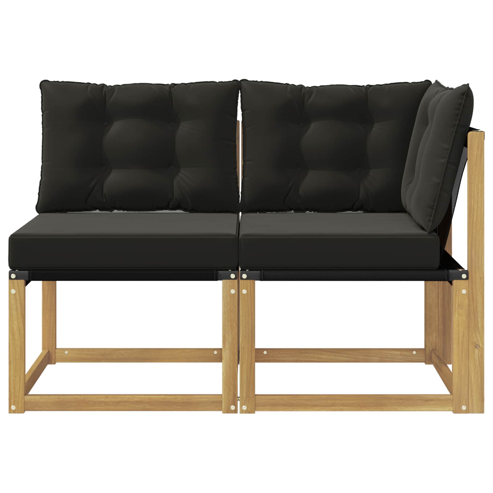 vidaXL Modułowa sofa na zewnątrz z poduszką 2 Sztuka Biały