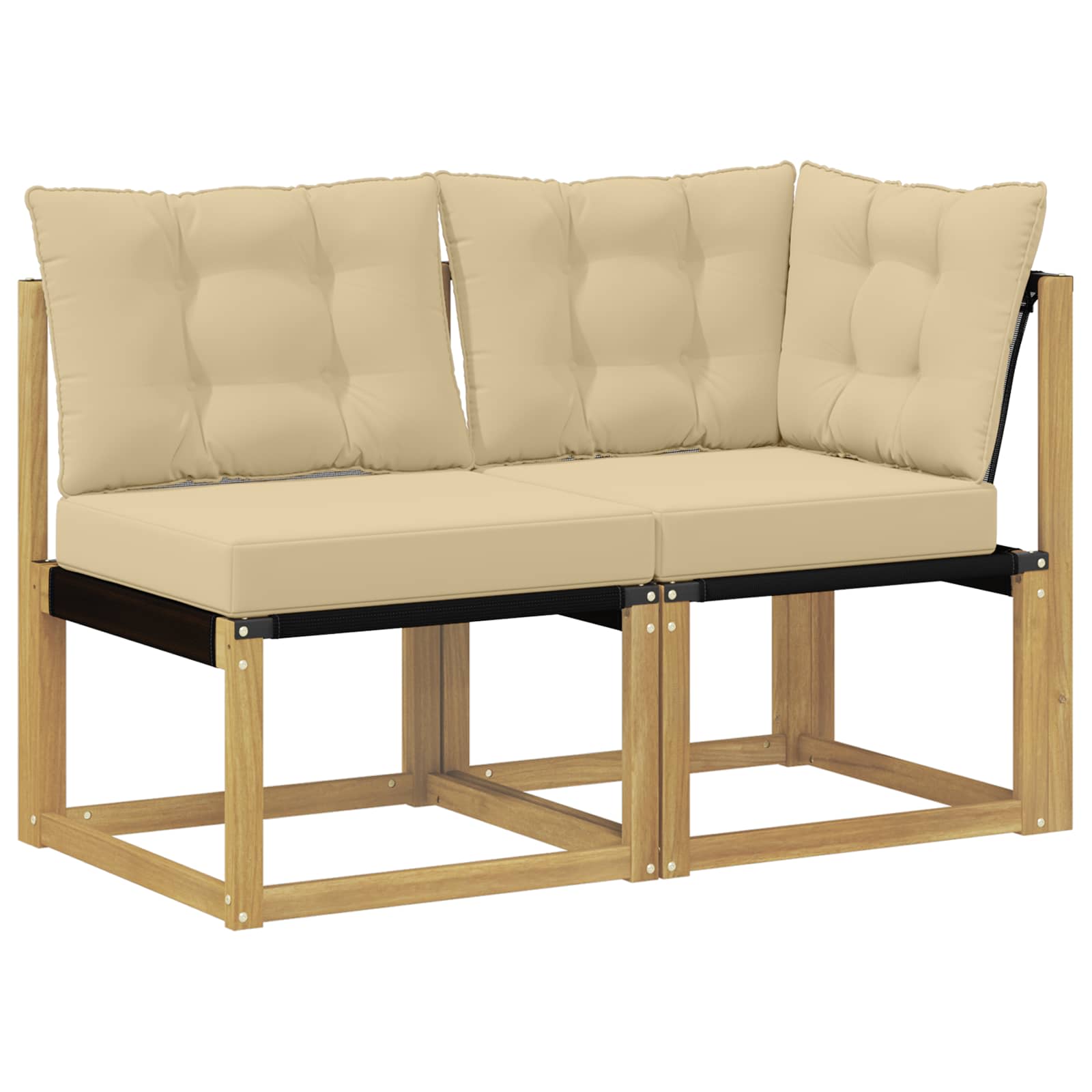 vidaXL Modułowa sofa na zewnątrz z poduszką 2 Sztuka Biały