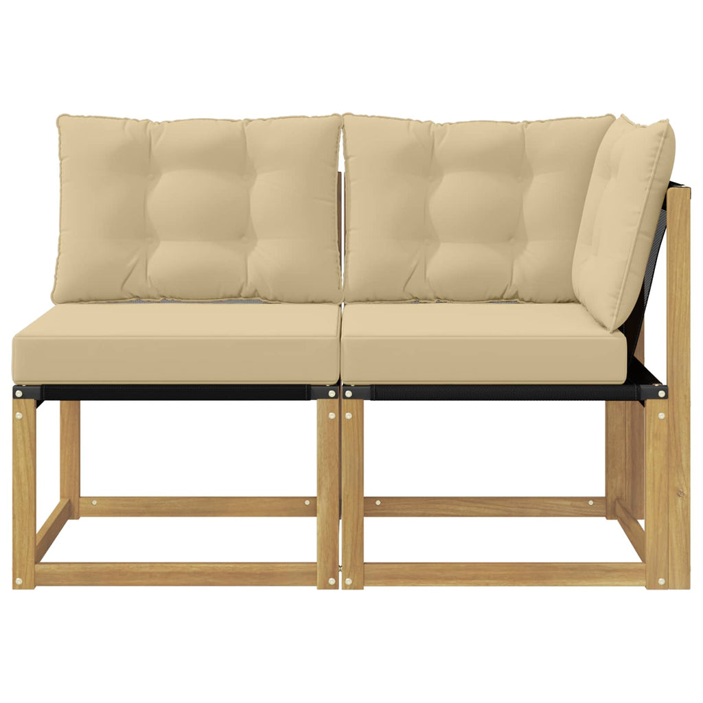 vidaXL Modułowa sofa na zewnątrz z poduszką 2 Sztuka Biały