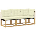 vidaXL Modułowa sofa na zewnątrz z poduszką 3 Sztuka Biały