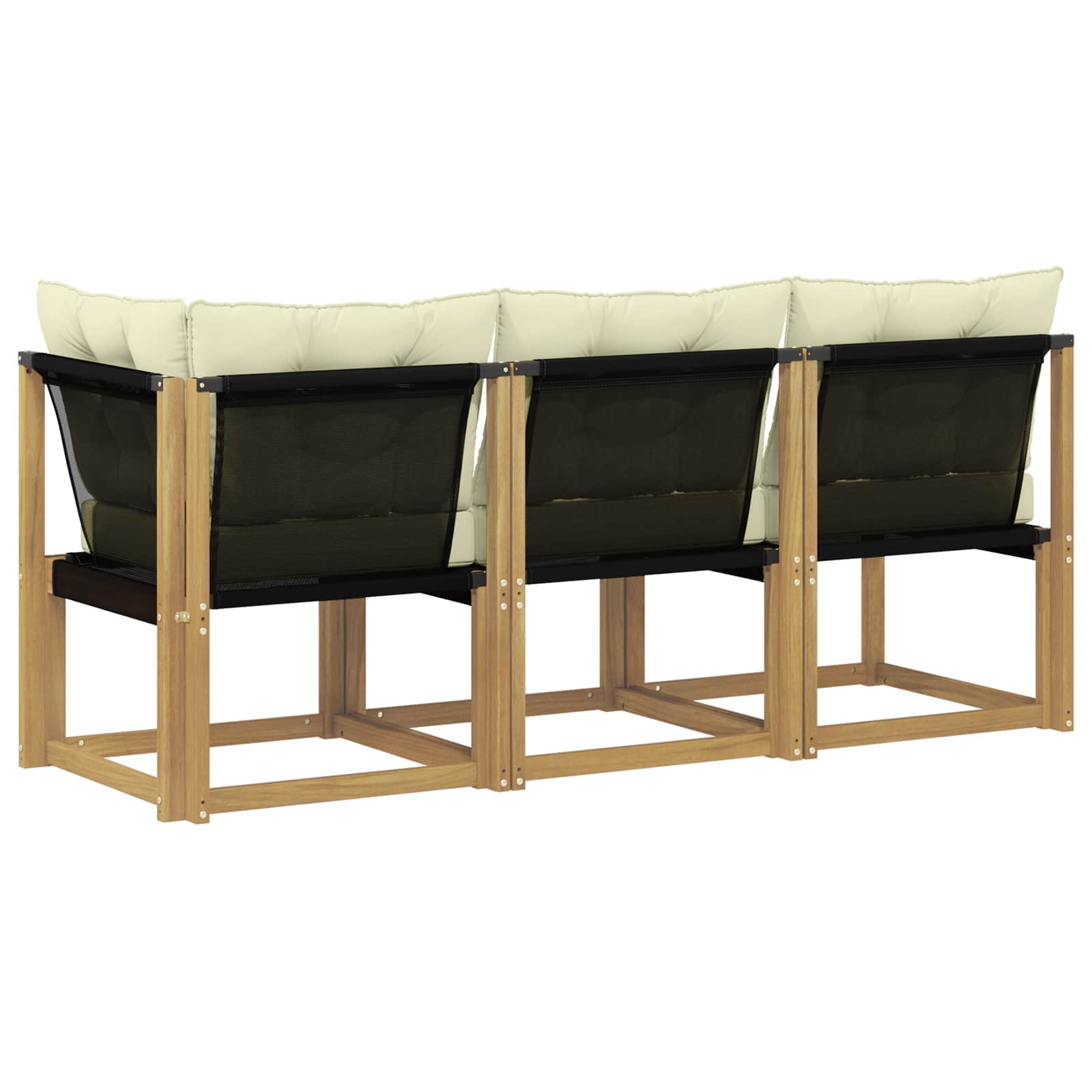 vidaXL Modułowa sofa na zewnątrz z poduszką 3 Sztuka Biały