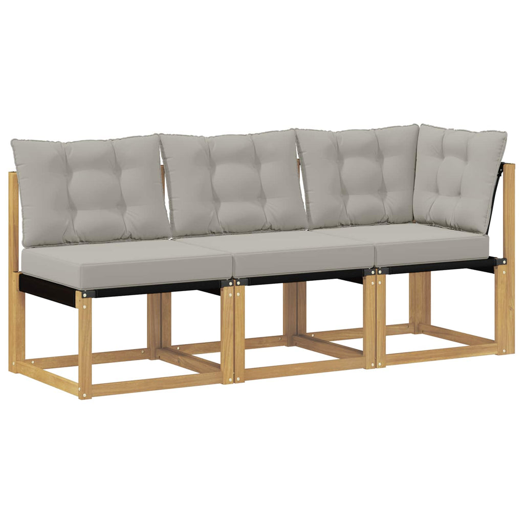 vidaXL Modułowa sofa na zewnątrz z poduszką 3 Sztuka Biały