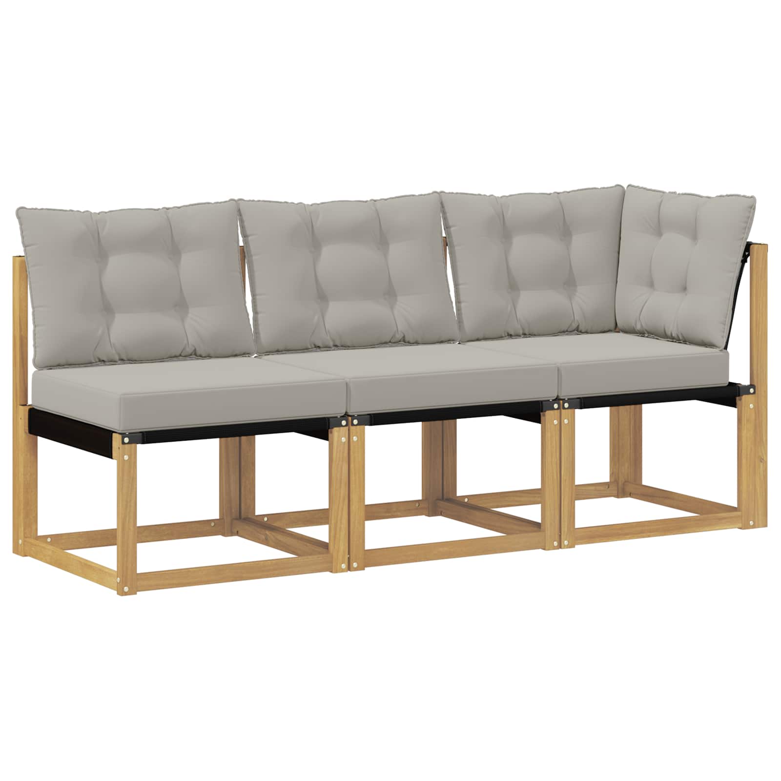 vidaXL Modułowa sofa na zewnątrz z poduszką 3 Sztuka Biały